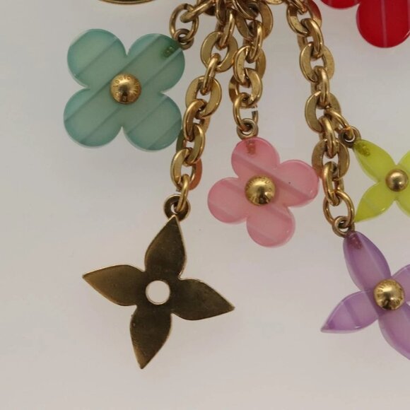LOUIS VUITTON Porte Cles Pop Flower Charm Metal Multicolor M66144 LV Auth BA3797 - Picture 3 of 11